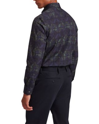 Frankkn Regular Fit Floral Check Cotton Shirt