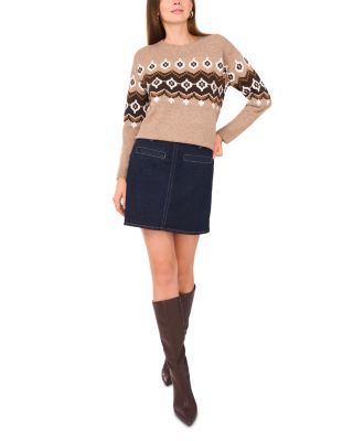 Fair Isle Raglan Sleeve Sweater