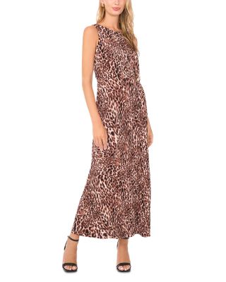 Gathered Printed Maxi Dress