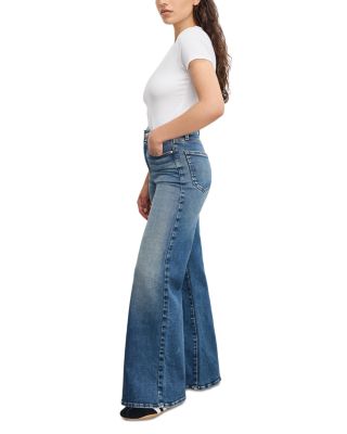 Soft Tech Good Petite Palazzo Jeans in Indigo986