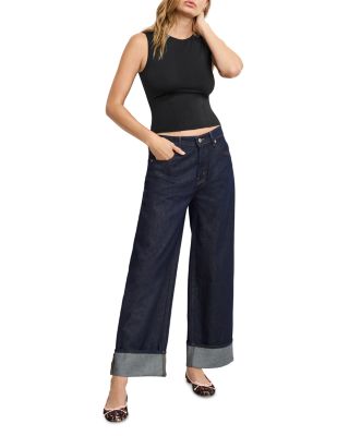 Good Standard Baggy Cuffed Jeans in Indigo1006