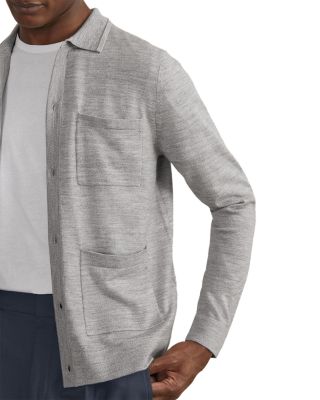 Munich Slim Fit Merino Wool Button Front Shirt