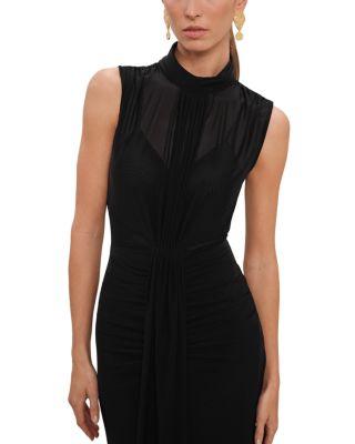 Petite Daniella Sleeveless Ruched Maxi Dress