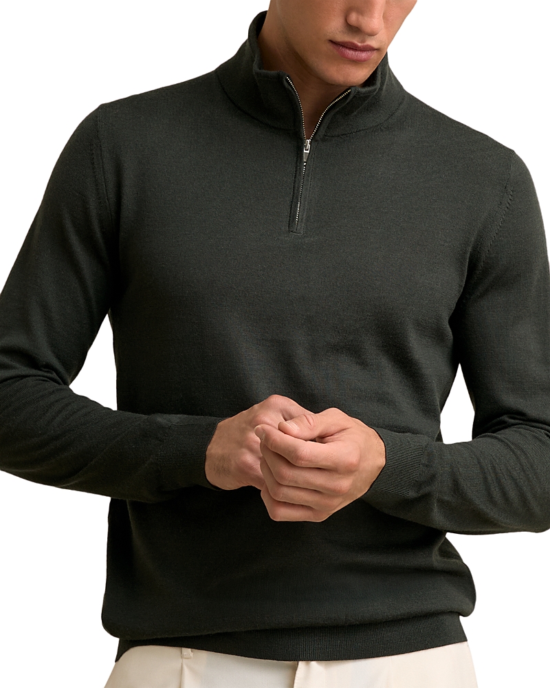 Reiss Blackhall Merino Funnel Neck Half Zip Pullover · S