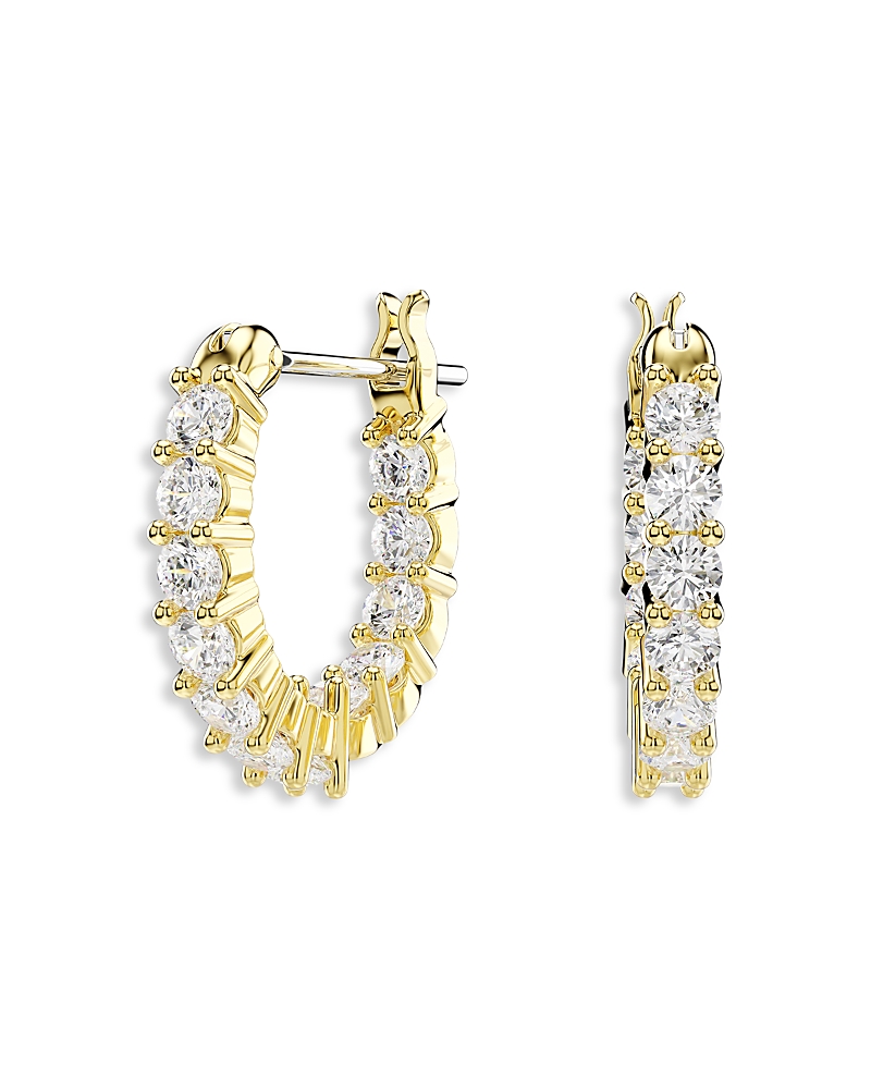 Swarovski Matrix Vittore Inside Out Hoop Earrings In Gold