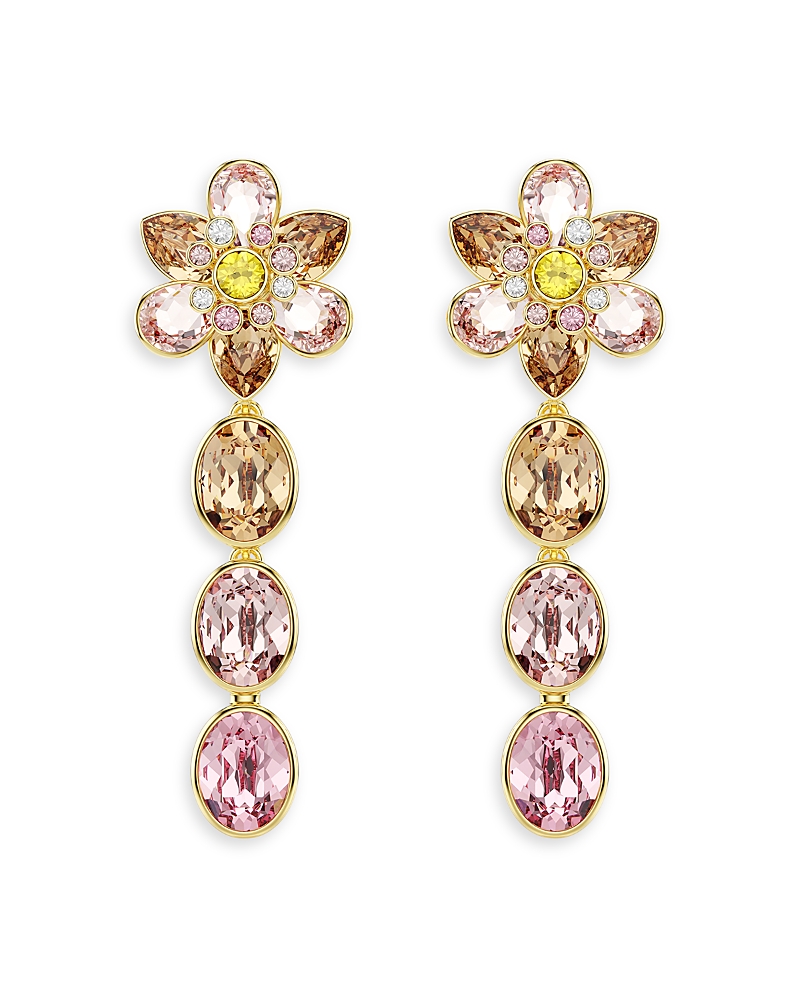 Swarovski Idyllia Multicolored Mixed Cuts Drop Earrings In Multi