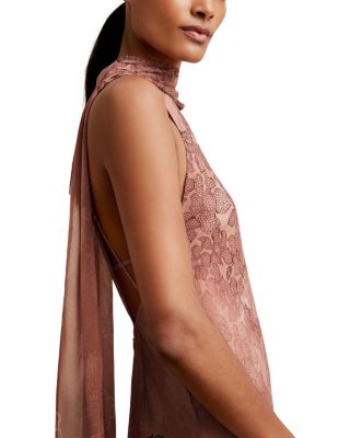 Lacey Printed Scarf Dress