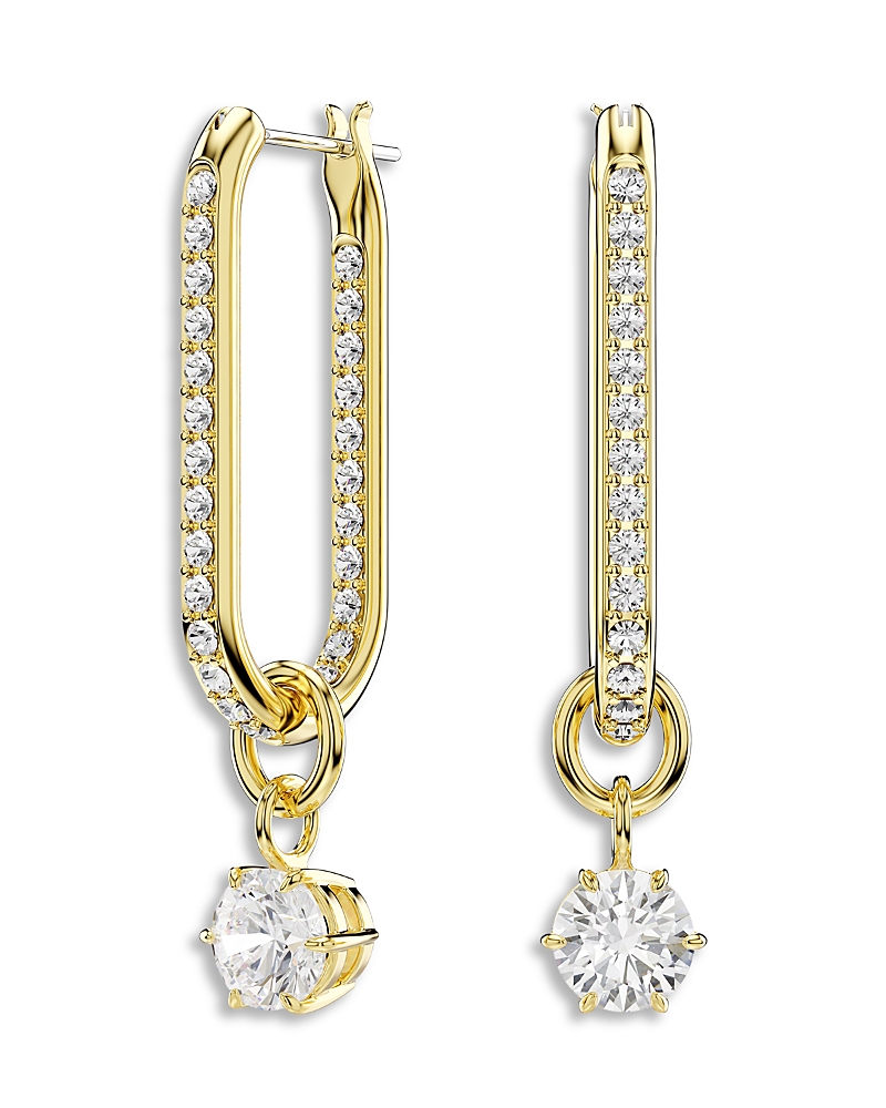 Swarovski Constella Gold-tone Plated Drop Earrings In Gold
