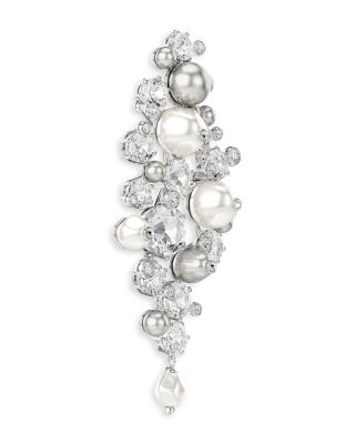 Constella Crystal & Faux Pearl Brooch