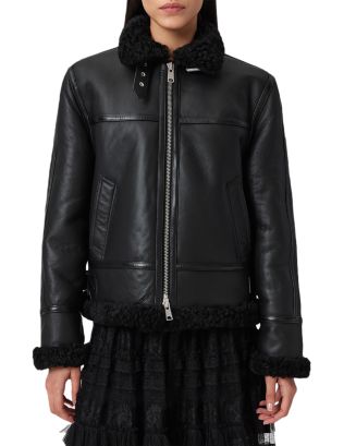 ALLSAINTS Lorel Shearling Flying Jacket | Bloomingdale's Women