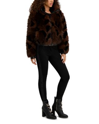 Multicolor Faux Fur Coat
