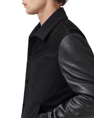 Endleton Mixed Media Western Bomber Jacket