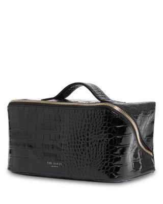 Vieda Croc Embossed Small Makeup Bag