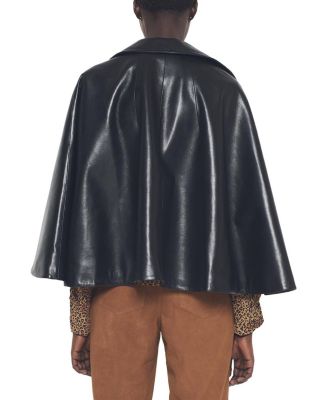 Faith Recycled Leather Moto Cape
