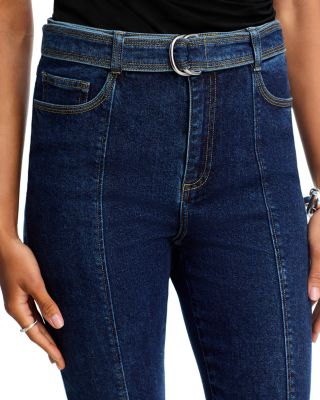 Madi High Rise Belted Ankle Jeans in Fontaine