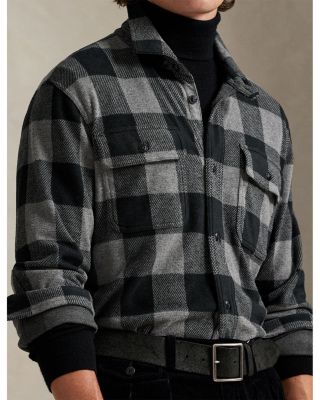 Plaid Knit Flannel Overshirt