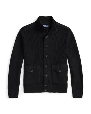 Wool Mockneck Cardigan