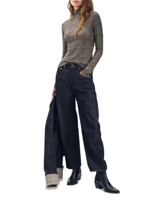 Shaw Paneled Long Sleeve Turtleneck Top