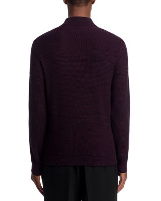Birdseye Knit Quarter Zip Sweater
