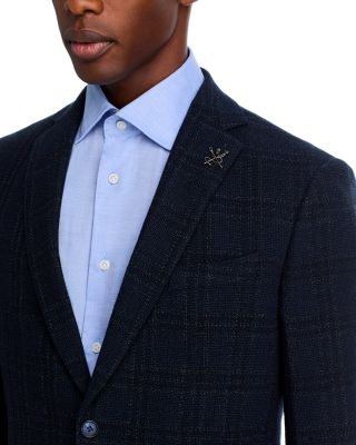 Tonal Textured Plaid Sport Coat