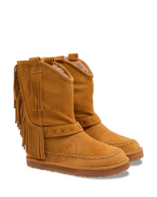 Women's Faye Fringe Pull On Booties