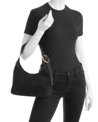 Puff Suede Shoulder Bag