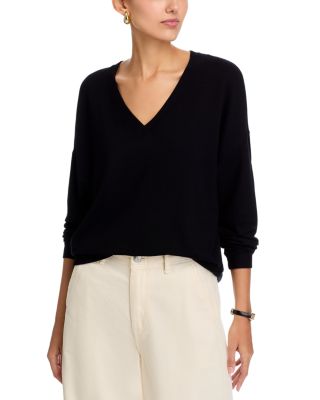 French Terry V Neck Sweatshirt