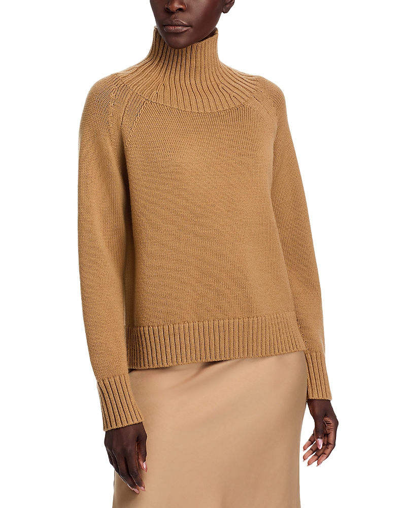Michael Kors Michael Turtleneck Easy Sweater In Brown