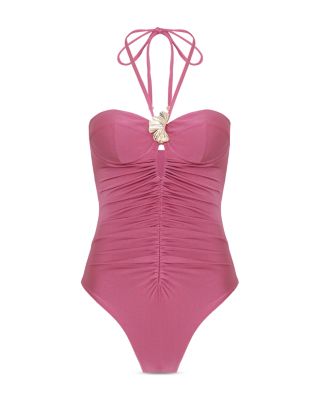Seashell Halterneck One Piece Swimsuit