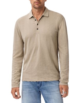 Jalen Jacquard Long Sleeve Polo Shirt
