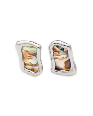Molten Glass Statement Stud Earrings