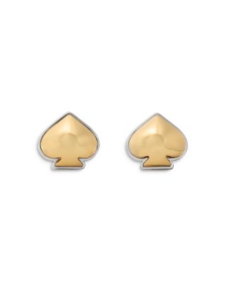 Sculpted Spade Stud Earrings  
