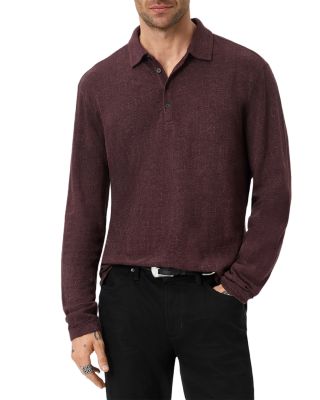 Jalen Jacquard Long Sleeve Polo Shirt