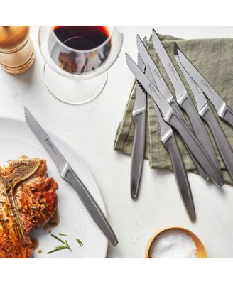 8-Piece Stainless Steel Serrated Steak Knife Set