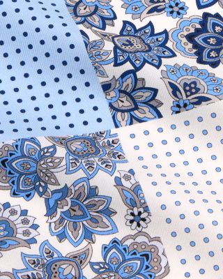 Floral & Dot Silk Pocket Square - Exclusive
