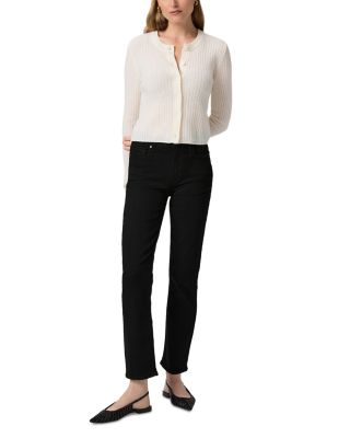 Cindy Straight Jeans in Black Shadow