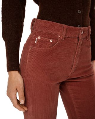 Bridget Boot High Rise Instasculpt™ Corduroy Crop Jeans in Terracotta