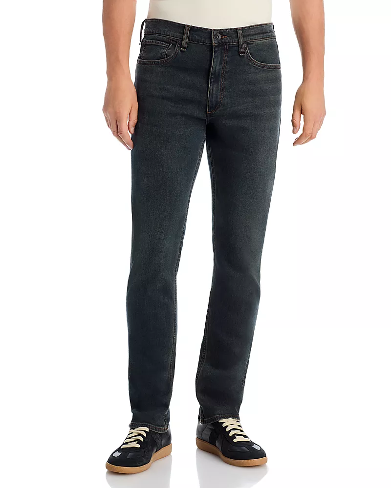 rag & bone Slim Fit Authentic Stretch Jeans in Oil Indigo