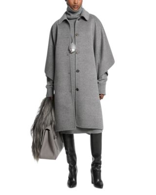 Womelton Wool Poncho Coat 