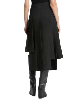 Asymmetrical Pleated Skirt