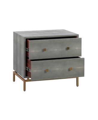 Pesce Shagreen Nightstand in Grey