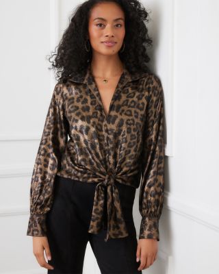 Long Sleeve Tie Front Top