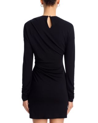 Crystal Cluster Draped Mini Dress