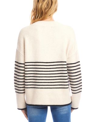 Striped V Neck Sweater