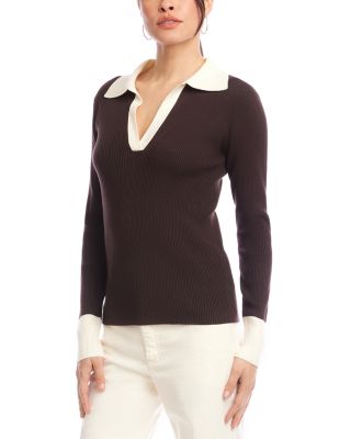 Collared Ribbed Sweater