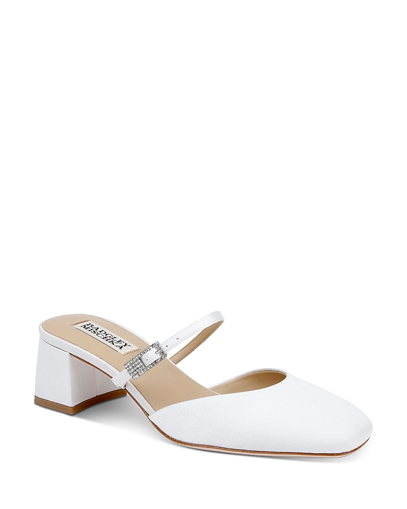 Badgley Mischka Collection Valarie Mary Jane Mule In White