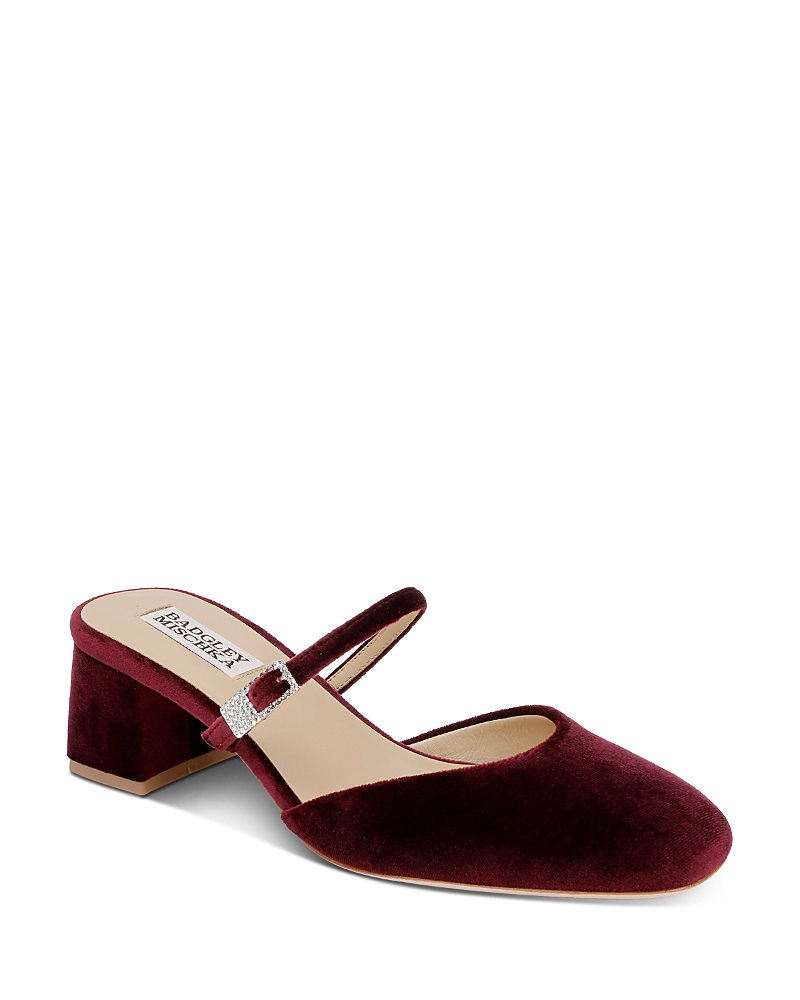 Badgley Mischka Collection Valarie Mary Jane Mule In Burgundy