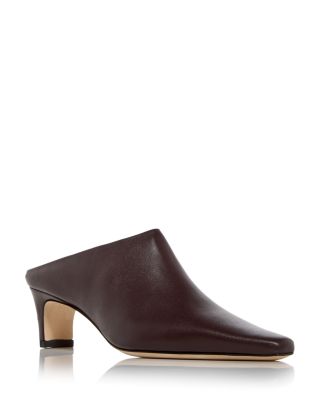 Women's Wally Leather Mid Heel Mules