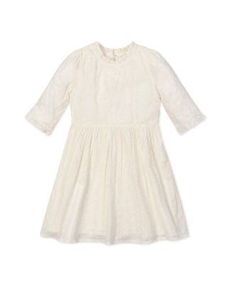 Girls&#39; Organic Flutter Sleeve Tiered Eyelet Dress - Little Kid, Big Kid