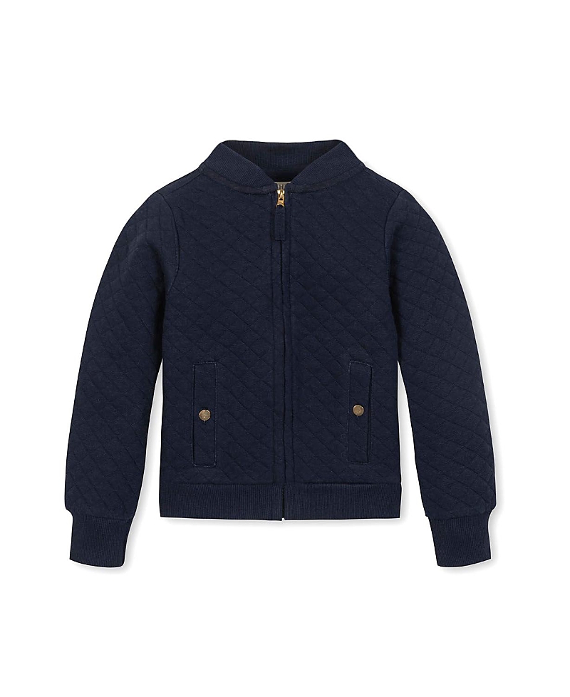 Hope & Henry Kids' Quilted Zip-up Bomber Jacket In Blue